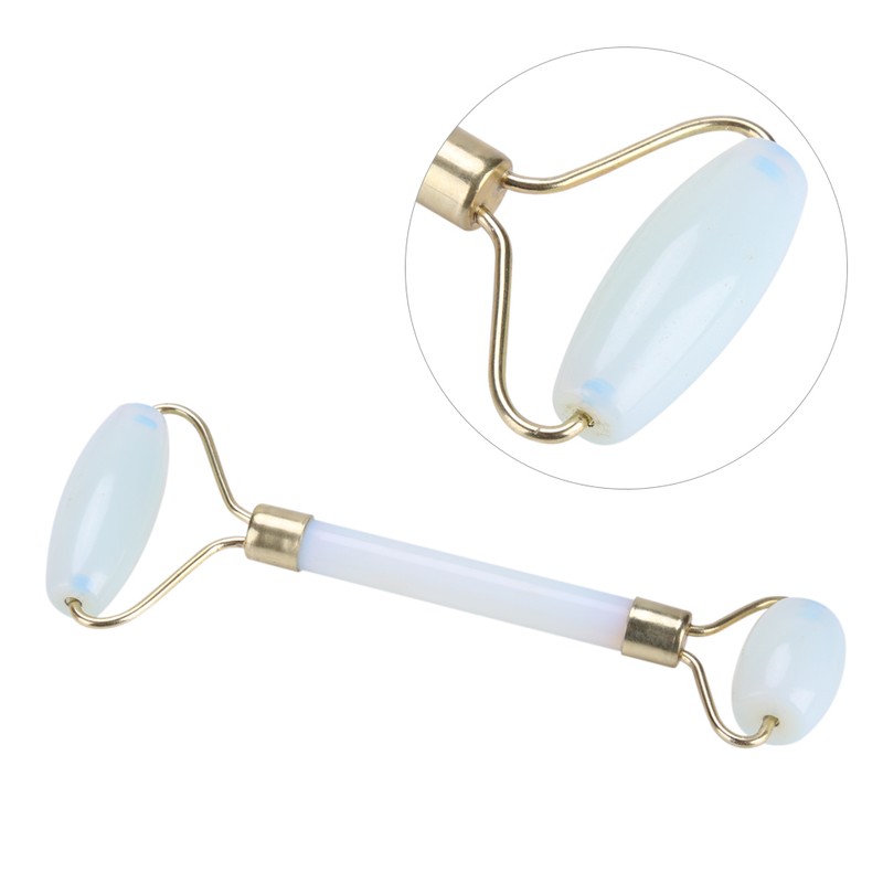1Pc Artificial Jade Doublehead Beauty Roller AntiAging Face Eye Neck
