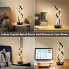 Adebime Modern Spiral Touch Lamp - Warm White LED Nightstand