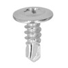 200Pcs Self Drilling Screw Stainless Steel Round Washer Head M4.8x13