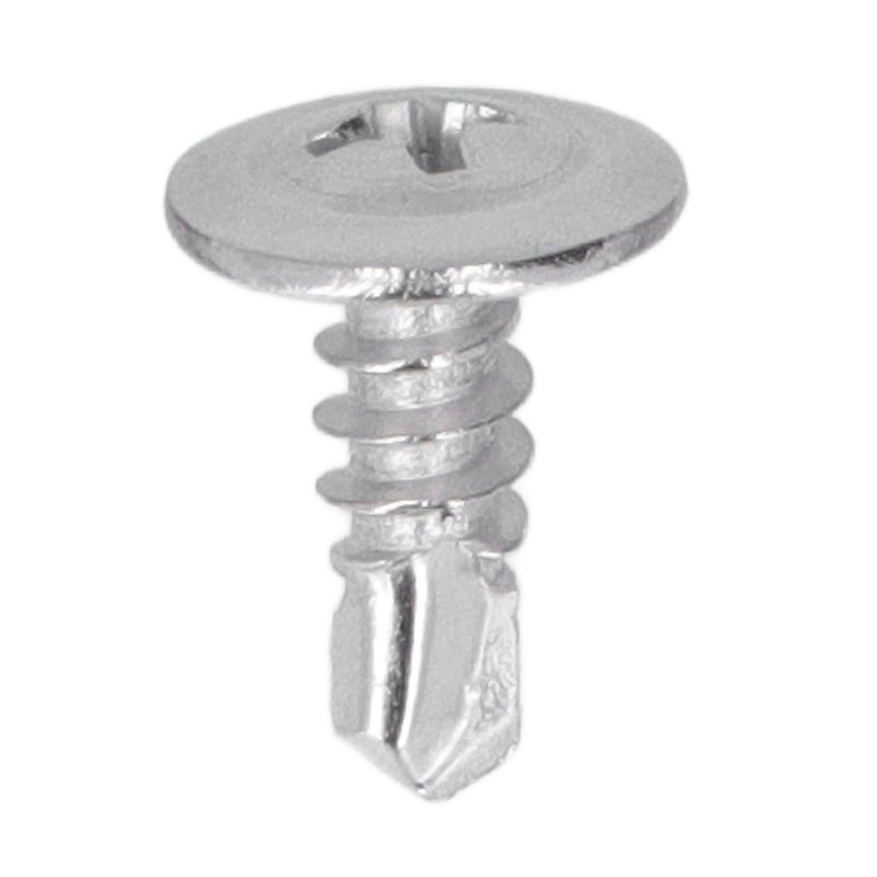 200Pcs Self Drilling Screw Stainless Steel Round Washer Head M4.8x13
