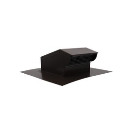 RDP Rooftop Exhaust Vent Cap with Damper (4 Inch, Brown)