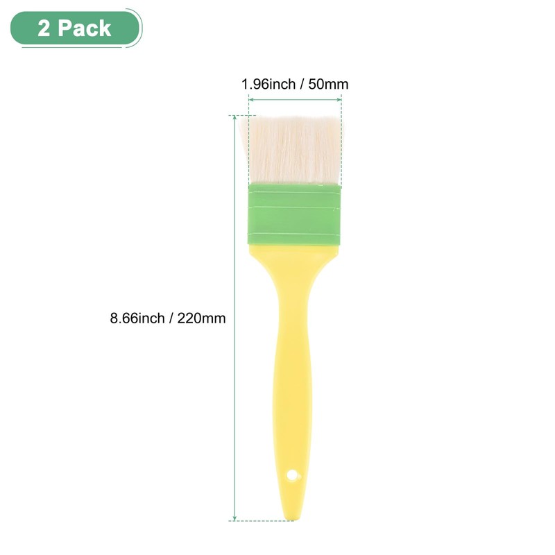 M METERXITY 2-Pack Pastry Brush, Wool Basting Baking BBQ Oil