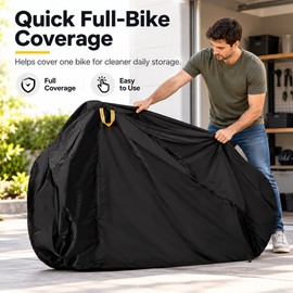 Waterproof Bicycle Cover for Outdoor Storage – 210T Full Bike Protector for Rain, Snow & Dust Protection