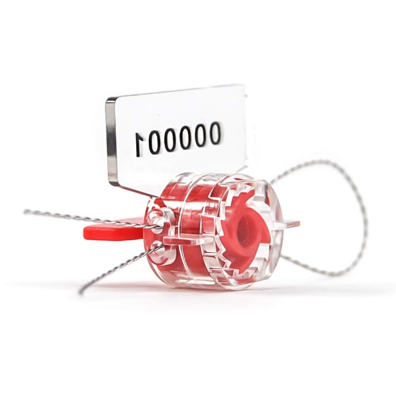 100pcs Plastic Twist Tight Roto Security Meter Seals with 100m