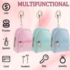 3Pcs Mini Backpack Keychain Cute Cosmetic Bag for Women PU