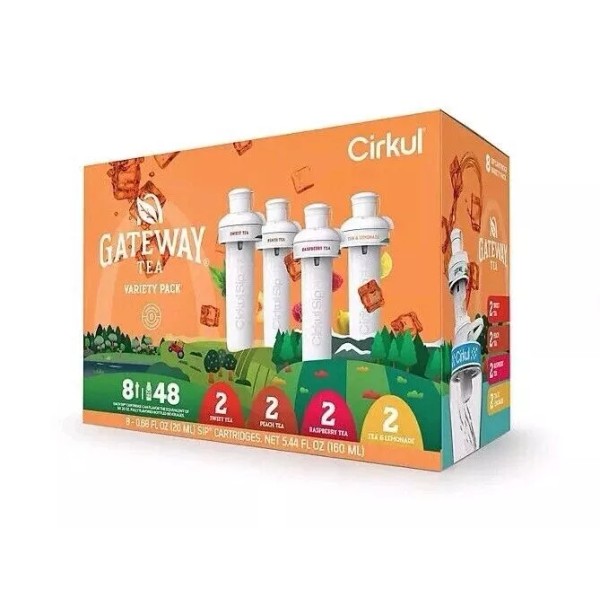 CIRKUL 8 Cirkul Gateway Tea Flavored Water Cartridges Variety Sips