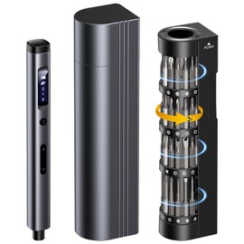 LIFEGOO Mini Electric Screwdriver Set: 66 in 1 Cordless Electric Precision Screwdriver Set - 60 Magnetic Bits, 3-Level Torque, Mini Power Screwdriver Repair Tool Kit for Phone Watch Camera Laptop PC