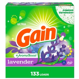 Gain Powder Laundry Detergent, Lavender Scent, 133 Loads, 123 OZ