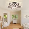 FRIXCHUR 20.4" Crystal Chandeliers Modern Flower Crystal Ceiling Light LED