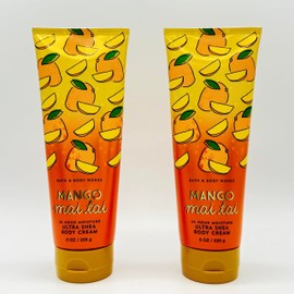 Mango Mai Tai Bath and Body Cream Set | Bundle of Two Ultra Shea Body Creams, 8oz Each