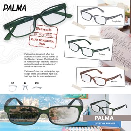 Croakies Palma Photochromic Progressive Eyewear | UV400 Sunglass for Outdoor | Bluelight Eyeglass for HEV Devices | Bundle
