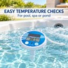 Solar Floating Pool Thermometer, Digital LCD Water Temperature Gauge with