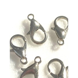 Unbranded Jewelry Findings-Zinc Alloy  Platinum Lobster Claw Clasps     25pcs