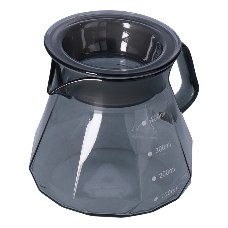 Coffee Kettle Heat Resistant Coffee Sharing Pot Transparent Black Glass