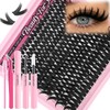 DIY Lash Extensions Kit, Volume Lash Clusters Kit Wispy Cluster