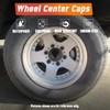HowioZil 4-Pack Trailer Push Through Center Caps and Trailer Wheel