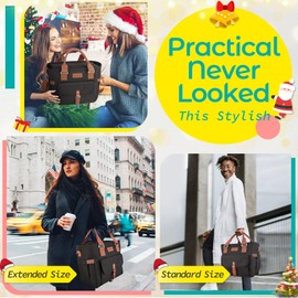 KIPBELIF Cute&Classy Roomy Insulated Lunch Bags for Women - Stylish & Functional Large Tote Adult Lunch Box for Working & Picnic(Extra Large,Classic Black)