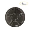 Party Essentials Hard Plastic Round Divided Serving Tray, 1-Count, 12",