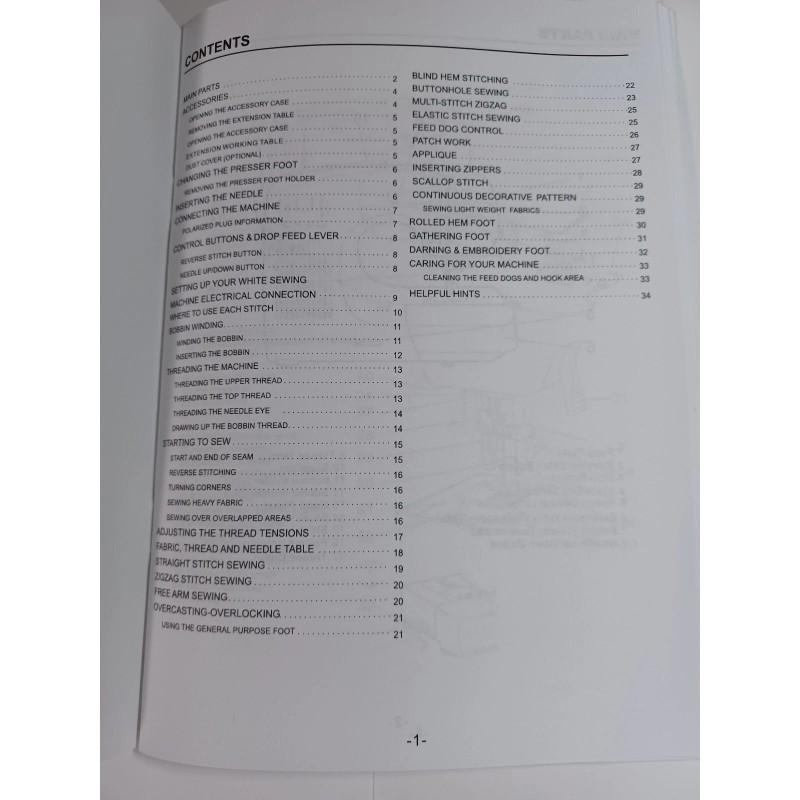 Singer FW75 Instruction Manual for Sewing Machine (reproduction)