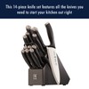 Silvercap 14 Piece Knife Block Set, Black