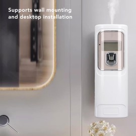 gernie Automatic Air Freshener Dispenser, Timer, Desktop/Wall Mounted Aromatherapy Machine for Home, Indoor, Bathrooms, Offices, Hotels & Commercial Spaces