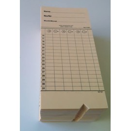 QuickClocks Clocking Cards (Monthly) (100)