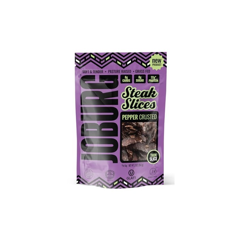 JOBURG PEPPER CRUSTED FLAVOR Steak Slices Biltong Meat Snack Kosher