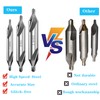 Yuentoen 7 Pieces Center Drill Bits Set, HSS 60° Countersink