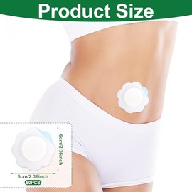 50uds Paquete de Aceite de Ricino, Envoltura Aceite Ricino Autoadhesiva Alta Absorción Agua Ombligo Envoltura Aceite Ricino a Prueba Agua y a Prueba A