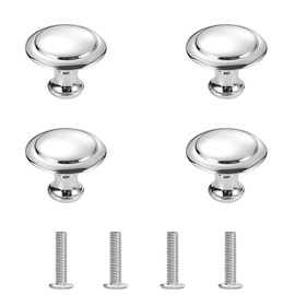 Pot Lid Knob, Pack of 4 Pot Lid Handle Universal, 30 x 25 mm Pot Lid Handle Replacement, Stainless Steel Lid Handle, Glass Lid Handle, Stainless Steel Pot Lid Handle, Suitable for Kettle Lid Pans