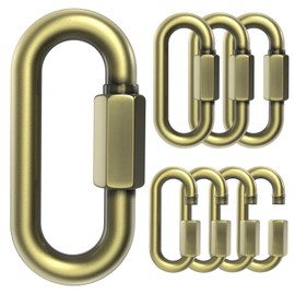 2.3" Chain Quick Links, 8 Pcs 1/4" Marine Grade Screw Chain Links, Large Opening Chain Connector Chain Coupler, 900 Lbs Capacity