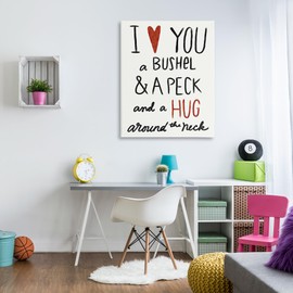 Stupell Industries Bushel and a Peck and a Hug Around The Neck, Design by Katie Doucette