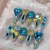 [Premium] Emerald Crush Handmade Nail Tips - Coffin Egg /
