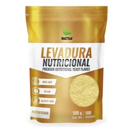 Levadura Nutricional Premium 500 Grs, utilizala como suplemento por su alto contenido en proteinas, vitaminas y aminoacidos o prepara tus alimentos ve
