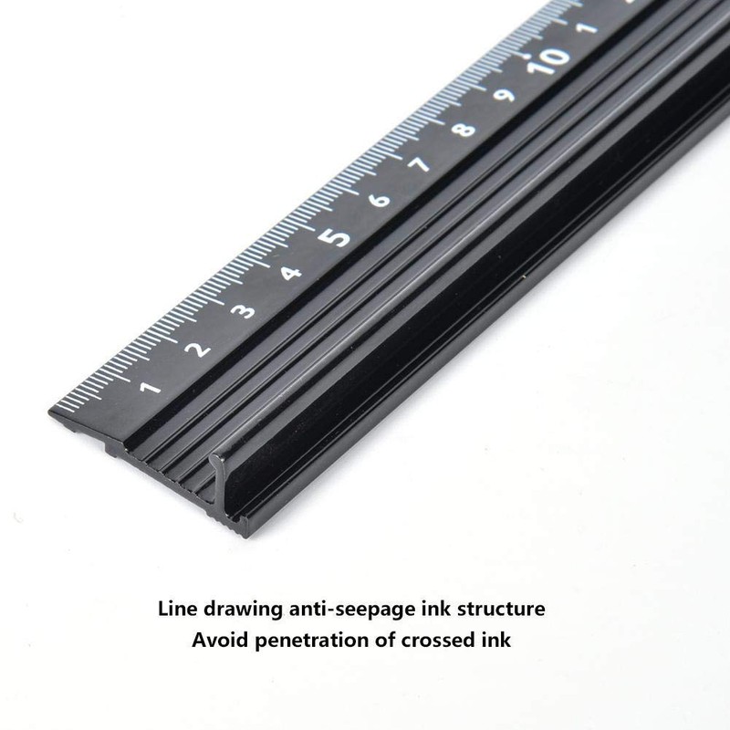 L-Type Cutting Ruler Aluminum Alloy Metal Craft Safety Ruler Measurement