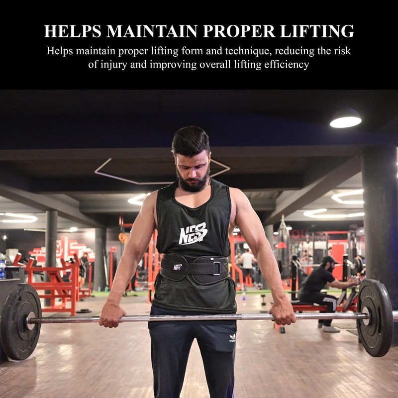 Meida Fitness Weightlifting Back Support for Men and Women, Black