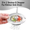 3 in 1 Kitchen Sink Drain Strainer & Sink Stopper,