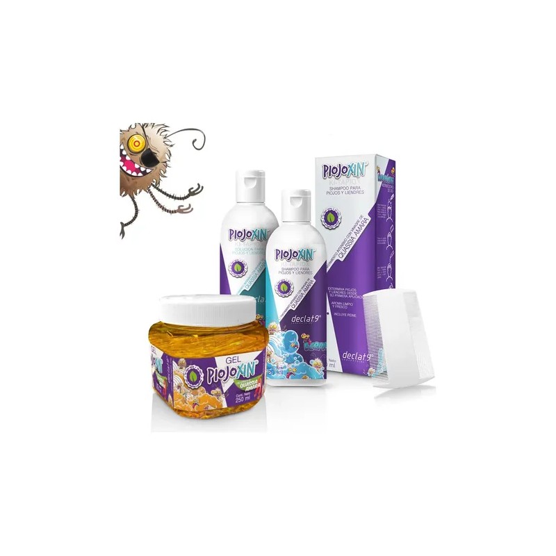 Kit Anti Piojos Piojoxin Shampoo Peine Gel Solución