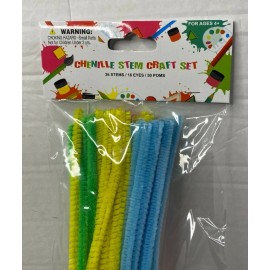 CHENILLE STEM CRAFT SET (36 steams/16 eyes/50 pomps