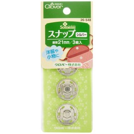 Clover snap 21 mm 3 Pairs Silver 26 – 548 