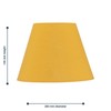 Set of 2 Ochre Fabric Table Lamp Shades, Lampshade for