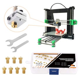 ​​30-Piece Brass Nozzle Kit for J-Head Hotend–0.2-1.0mm Multi-Size Set with 2 Wrenches, Compatible with V5/V6 3D Printer Nozzles​