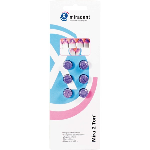 Miradent Mira 2 Tone Plaque Test Tablets Pack of 6