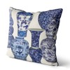 Kelly Stevens-McLaughlan, Chinoiserie Vase Collage #1 on Cream Cushion /