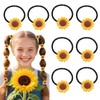 WRBAJIS 8Pcs Sunflower Hair Ties Cute Elastic Flower Hair Bands