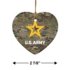 GRAPHICS & MORE U.S. Army Logo on Camo Heart-Shaped Porcelain