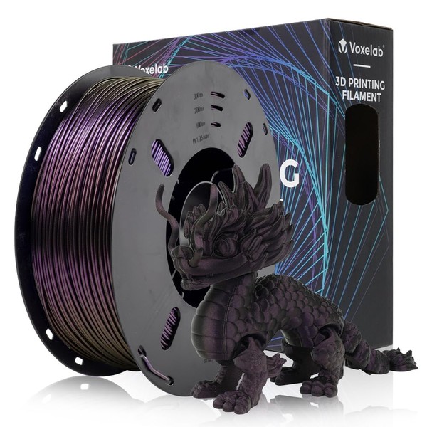 VOXELAB Chameleon HS PLA Filament 1.75mm+/- 0.02mm, Color Changeable Rapid