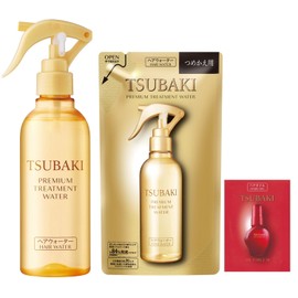 TSUBAKI Premium Treatment Water (Hair Water) Body 7.4 fl oz (210 ml) + Refill 7.8 fl oz (200 ml) Set + Free Damage Repair Restoration Restoration Does Not Rinse