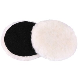 LotFancy Almohadillas de pulido de lana de 6 pulgadas, paquete de 2 – Almohadillas de pulido de velcro para coche, utilizadas con lijadora/pulidora de órbita giratoria y aleatoria