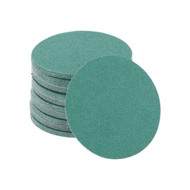 INFINAUTO Sanding Discs, 3inch 80 Grit Automotive Repair Round Hook and Loop Sandpaper Polyester Film Green, 50 Pcs